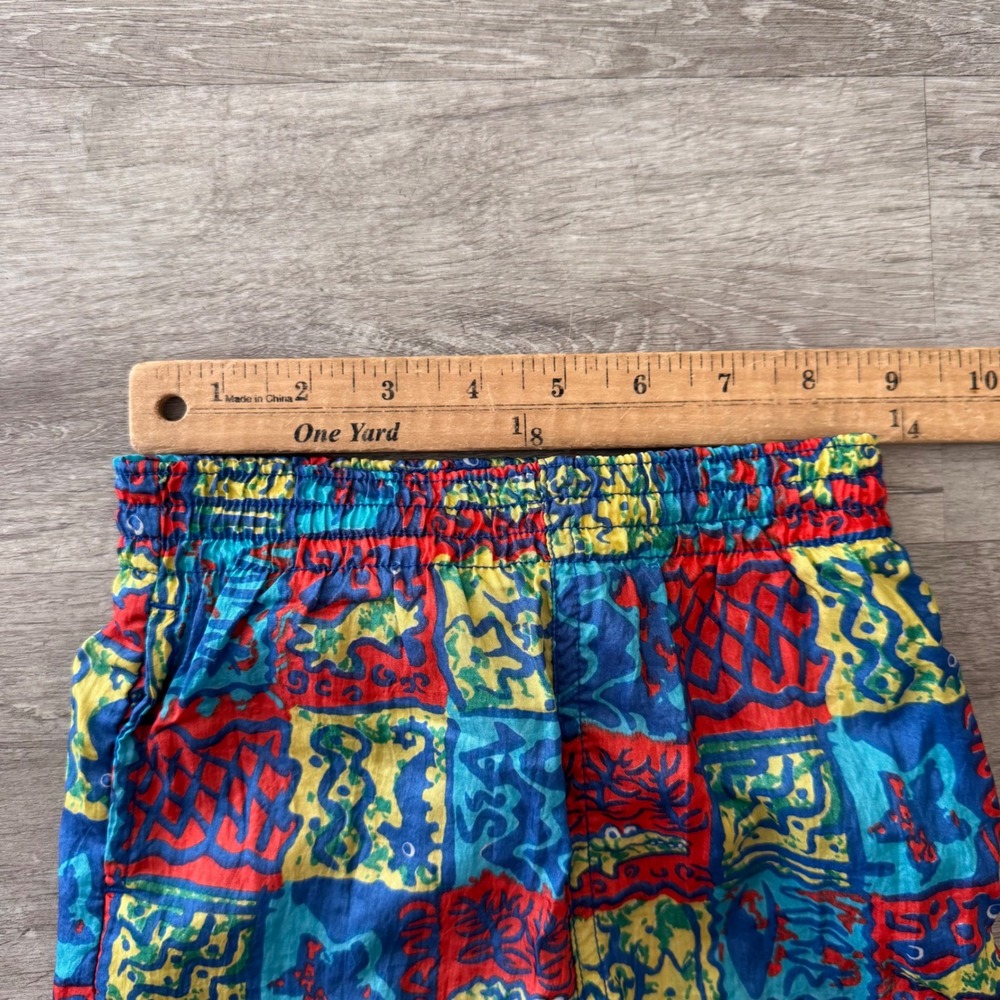 Vintage 1996 Surf Sport Toddler Boys Swim Trunks 24M Multicolor Abstract Print - Picture 5 of 7